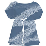 Navy Washed Ikat Weave – Surface Pattern for Fabric Design — Women's Dress