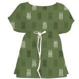 Olive Drab Ikat Weave – Fabric Repeat Pattern Digital Download — Women's Dress