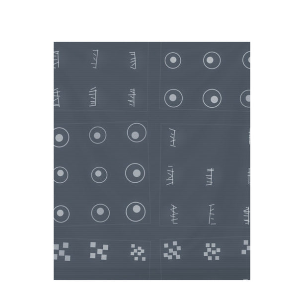 Payne's Grey Adire – Surface Pattern for Fabric Design — Draped Fabric on Shiplap