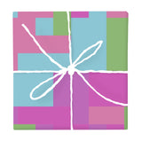 Rainbow Color Block – Fabric Repeat Pattern Digital Download — Wrapped Gift Box