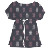 Rose Graphite Ikat Weave – Fabric Repeat Pattern Digital Download — Women's Dress