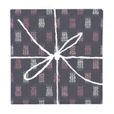 Rose Graphite Ikat Weave – Fabric Repeat Pattern Digital Download — Wrapped Gift Box