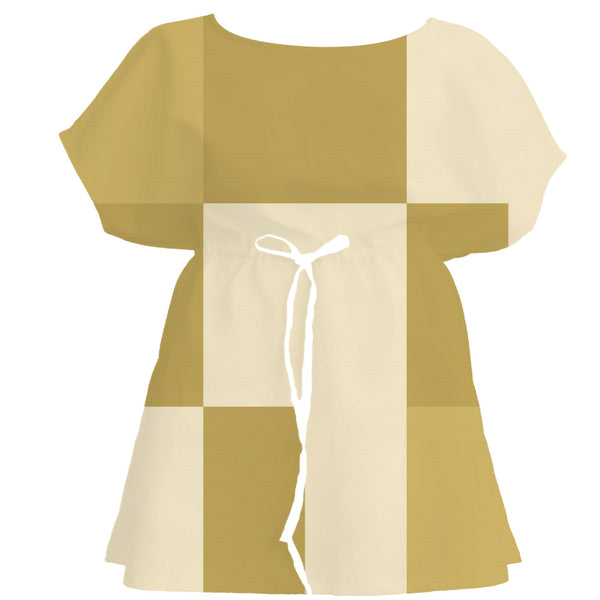 Saffron & Cream Geometric – Fabric Repeat Pattern Digital Download — Women's Dress