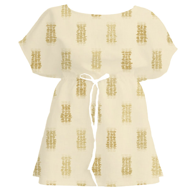 Saffron & Cream Ikat Weave – Seamless Pattern for Fabric & Wallpaper — Women's Dress