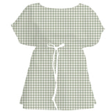 Sage & Terracotta Gingham Check – Seamless Pattern for Fabric & Wallpaper — Women's Dress