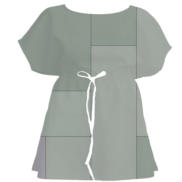 Sage Wash Color Block – Surface Pattern for Fabric Design — Women's Dress