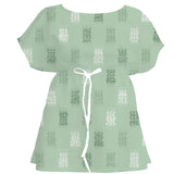 Sage Wash Ikat Weave – Fabric Repeat Pattern Digital Download — Women's Dress