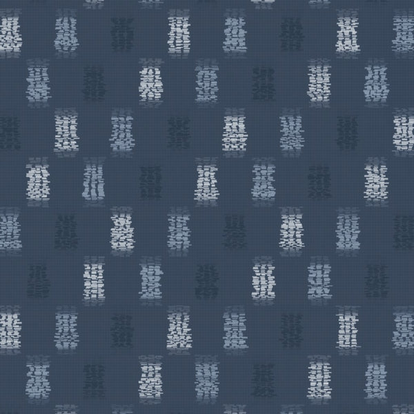 Sashiko Indigo Ikat Weave – Fabric Repeat Pattern Digital Download