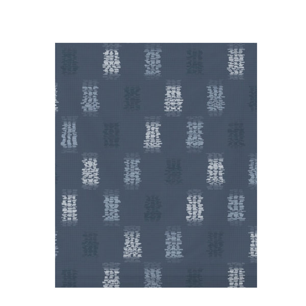 Sashiko Indigo Ikat Weave – Fabric Repeat Pattern Digital Download — Draped Fabric on Shiplap