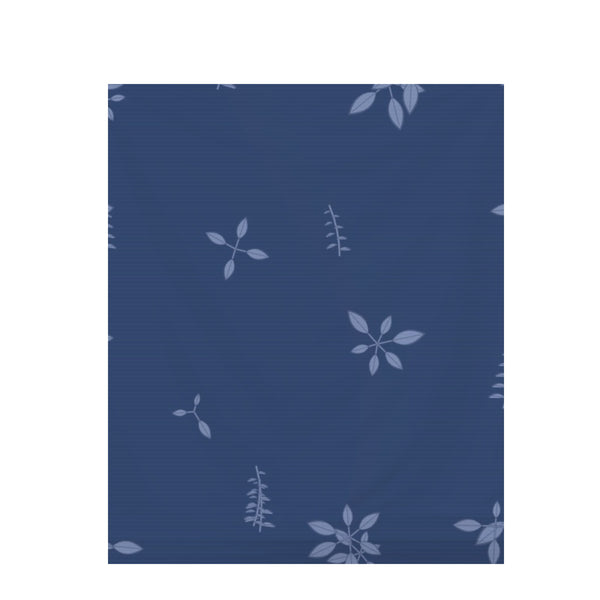 Shibori Indigo Botanical – Surface Pattern for Fabric Design — Draped Fabric on Shiplap