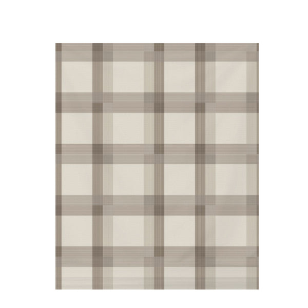 Shweshwe Brown Tartan Plaid – Surface Pattern for Fabric Design — Draped Fabric on Shiplap