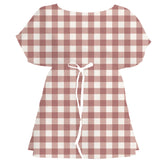 Shweshwe Red Gingham Check – Fabric Repeat Pattern Digital Download — Women's Dress