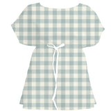Soft Pastel Gingham Check – Fabric Repeat Pattern Digital Download — Women's Dress
