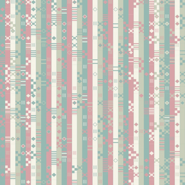 Soft Pastel Kente – Surface Pattern for Fabric Design