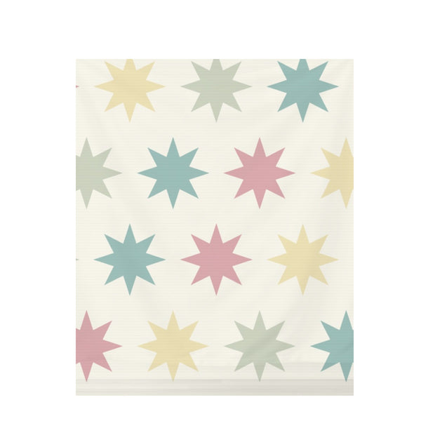 Soft Pastel Moroccan Tile – Surface Pattern for Fabric Design — Draped Fabric on Shiplap