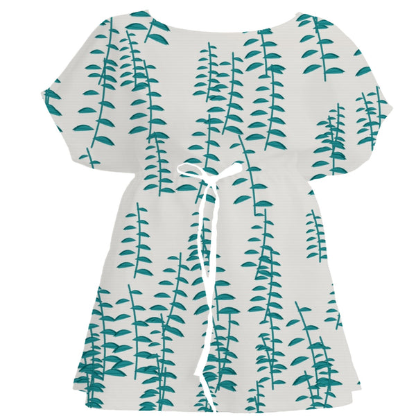 Teal & Burgundy Botanical – Seamless Pattern for Fabric & Wallpaper — Women's Dress
