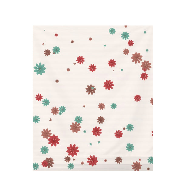 Terracotta Blush Floral – Seamless Pattern for Fabric & Wallpaper — Draped Fabric on Shiplap