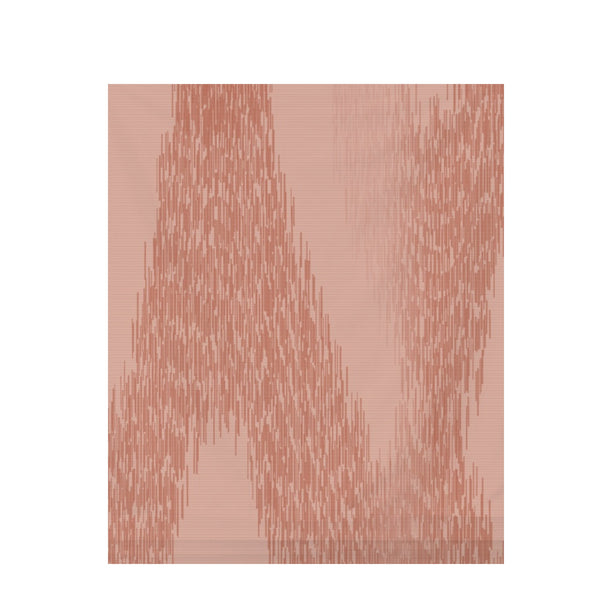 Terracotta & Blush Ikat Weave – Surface Pattern for Fabric Design — Draped Fabric on Shiplap