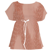 Terracotta & Blush Ikat Weave – Surface Pattern for Fabric Design — Women's Dress
