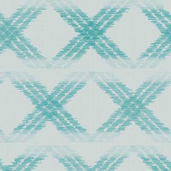 Transformative Teal Ikat Weave – Seamless Pattern for Fabric & Wallpaper