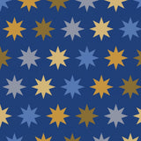 Ultramarine & Gold Moroccan Tile – Surface Pattern for Fabric Design