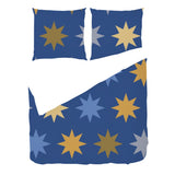 Ultramarine & Gold Moroccan Tile – Surface Pattern for Fabric Design — Duvet & Pillows