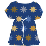 Ultramarine & Gold Moroccan Tile – Surface Pattern for Fabric Design — Women's Dress