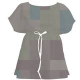 Warm Cocoa Color Block – Fabric Repeat Pattern Digital Download — Women's Dress
