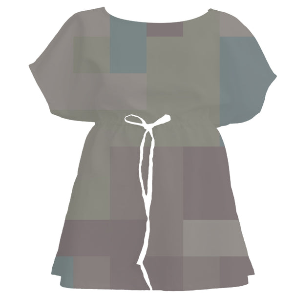Warm Cocoa Color Block – Fabric Repeat Pattern Digital Download — Women's Dress