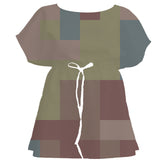 Warm Cocoa Color Block – Fabric Repeat Pattern Digital Download — Women's Dress