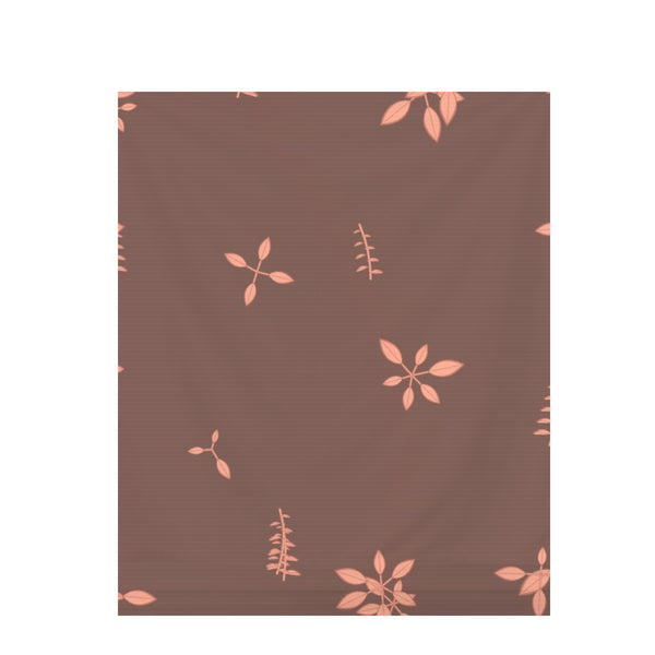 Warm Earth Botanical – Surface Pattern for Fabric Design — Draped Fabric on Shiplap