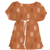 Warm Earth Ikat Weave – Fabric Repeat Pattern Digital Download — Women's Dress