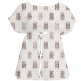 Warm Earth Ikat Weave – Fabric Repeat Pattern Digital Download — Women's Dress