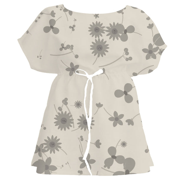 Warm Linen Floral – Fabric Repeat Pattern Digital Download — Women's Dress