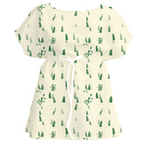 Warm Sunset Botanical – Fabric Repeat Pattern Digital Download — Women's Dress