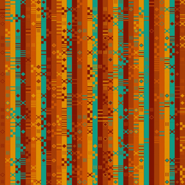 Warm Sunset Kente – Surface Pattern for Fabric Design