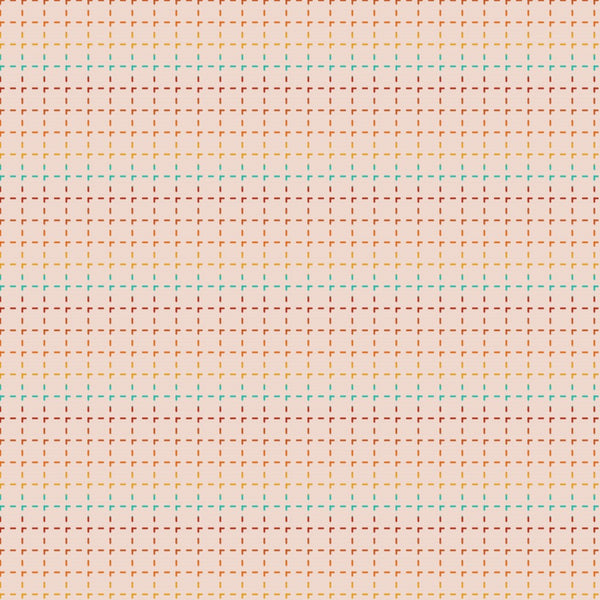 Warm Sunset Sashiko Stitch – Fabric Repeat Pattern Digital Download