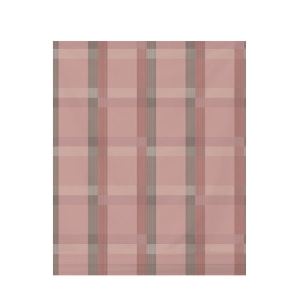Warm Sunset Tartan Plaid – Surface Pattern for Fabric Design — Draped Fabric on Shiplap