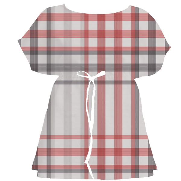 Warm Sunset Tartan Plaid – Surface Pattern for Fabric Design — Women's Dress