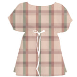 Warm Sunset Tartan Plaid – Surface Pattern for Fabric Design — Women's Dress