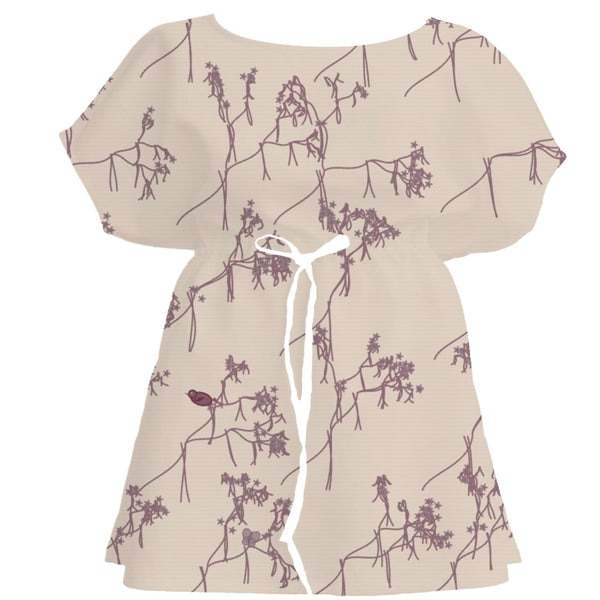 Wine & Cream Chinoiserie – Seamless Pattern for Fabric & Wallpaper — Women's Dress